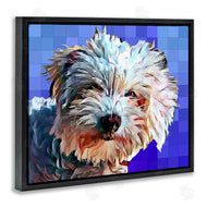 Kim Curinga | Bichon Puppy Blue Pattern