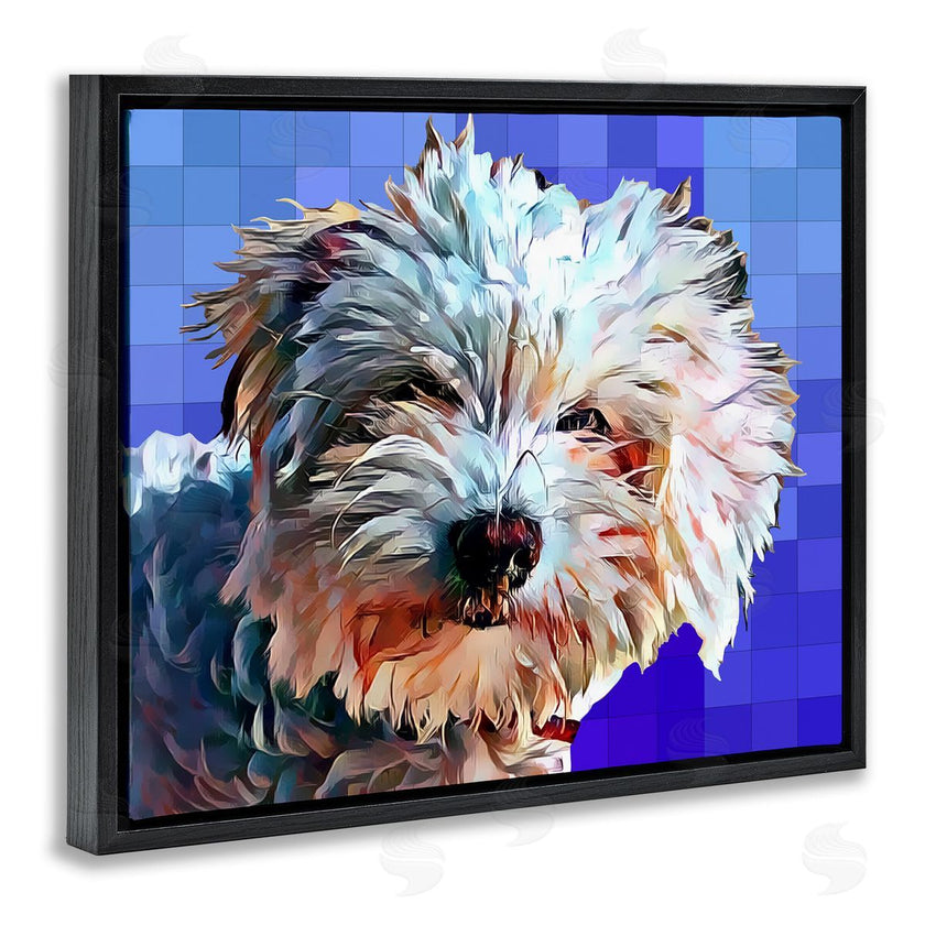 Kim Curinga | Bichon Puppy Blue Pattern