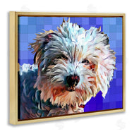 Kim Curinga | Bichon Puppy Blue Pattern