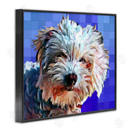 Kim Curinga | Bichon Puppy Blue Pattern