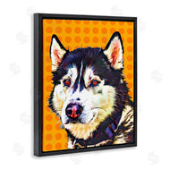 Kim Curinga | Husky Dog Orange Pop Art
