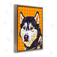 Kim Curinga | Husky Dog Orange Pop Art
