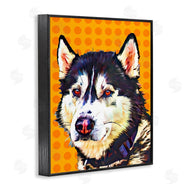Kim Curinga | Husky Dog Orange Pop Art