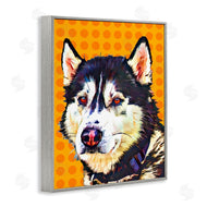 Kim Curinga | Husky Dog Orange Pop Art