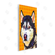Kim Curinga | Husky Dog Orange Pop Art