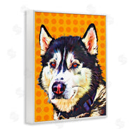 Kim Curinga | Husky Dog Orange Pop Art