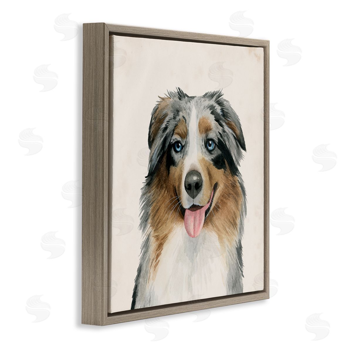 Best Bud Shepard Dog Brown Floating Frame Canvas Wall Art, Home Decor by Grace Popp