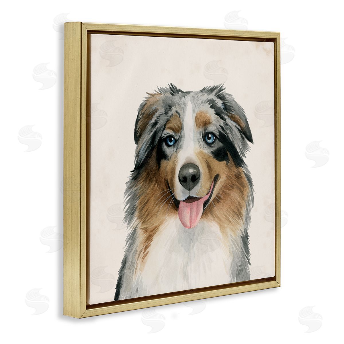 Best Bud Shepard Dog Gold Floating Frame Canvas Wall Art, Home Decor by Grace Popp