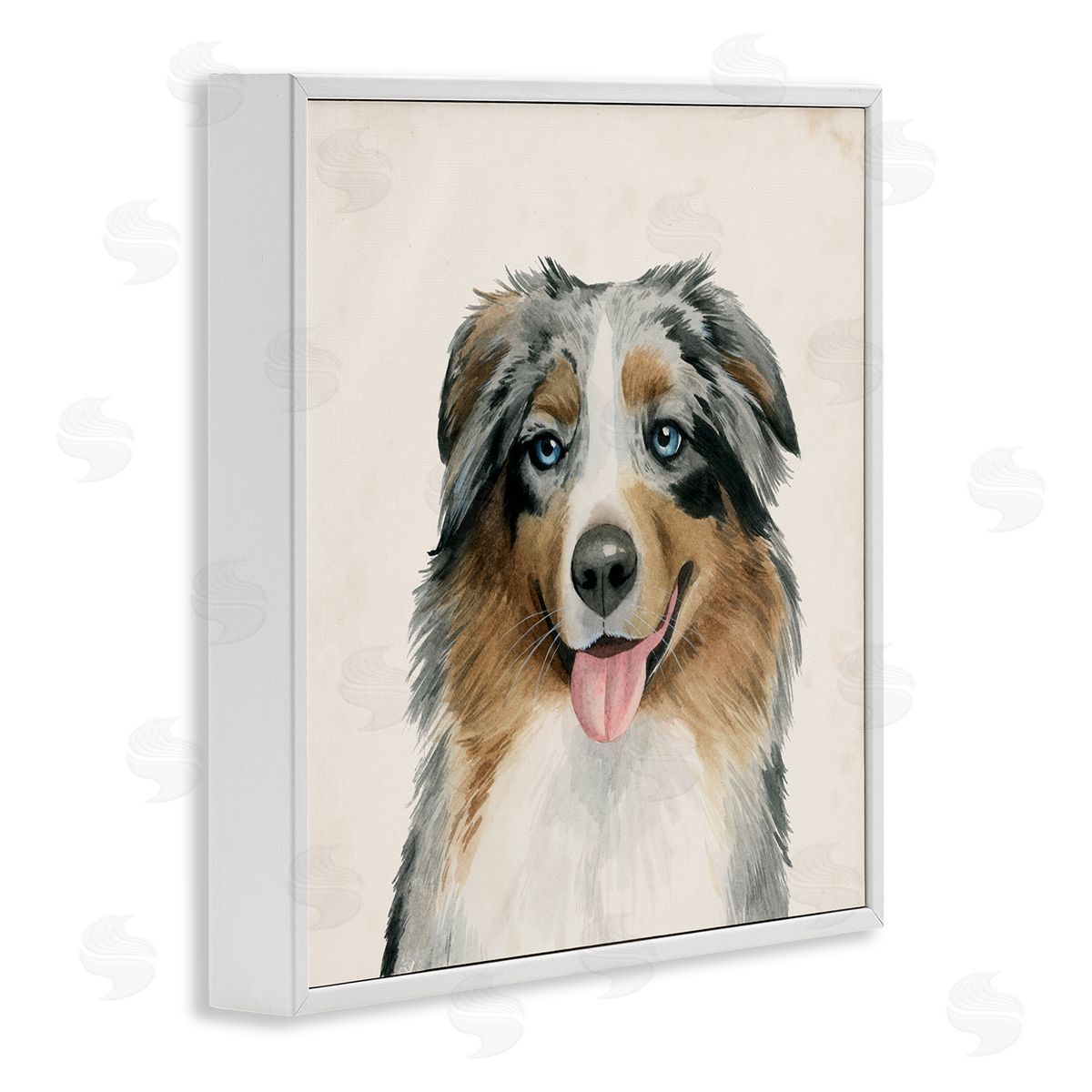 Best Bud Shepard Dog White Frame Print Wall Art, Home Decor by Grace Popp