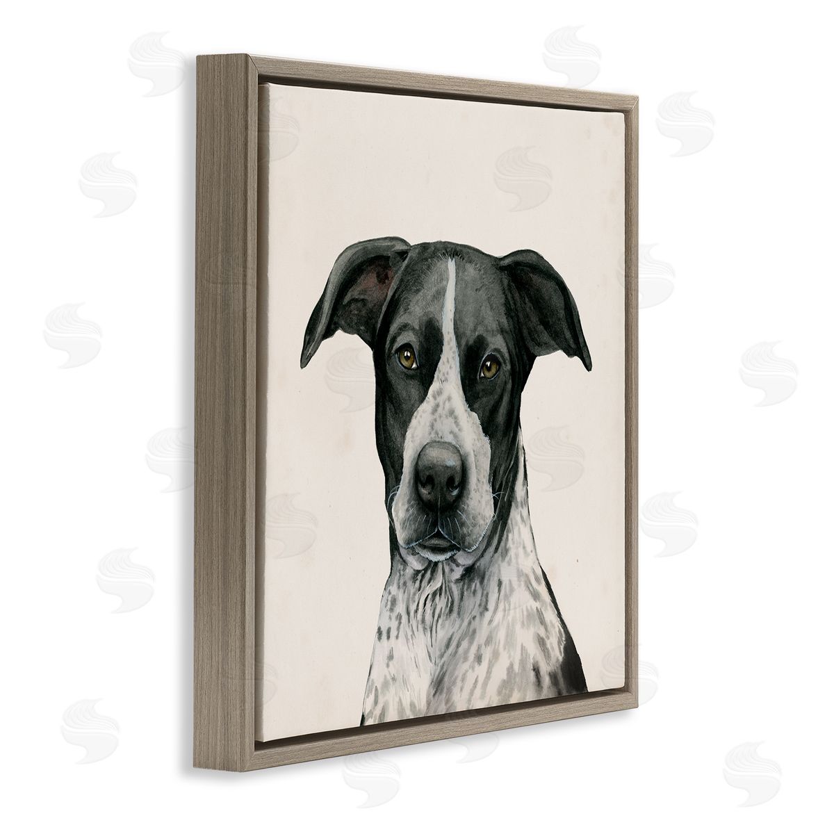 Best Bud Hound Dog Brown Floating Frame Canvas Wall Art, Home Decor by Grace Popp