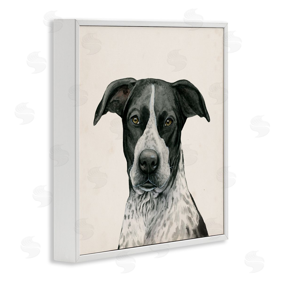 Best Bud Hound Dog White Frame Print Wall Art, Home Decor by Grace Popp