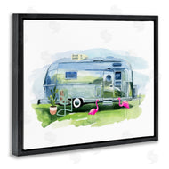 Annie Warren | Retro Camper with Flamingos