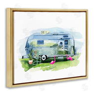 Annie Warren | Retro Camper with Flamingos