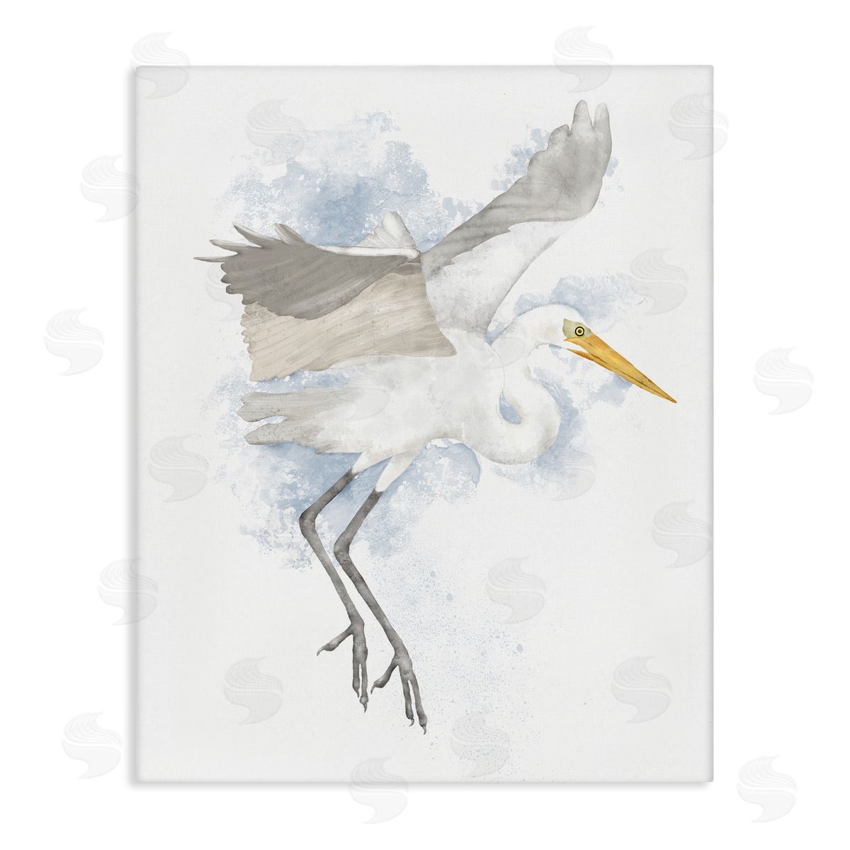 White Stork Open Wings Canvas Wall Art, Home Decor by Jade Reynolds
