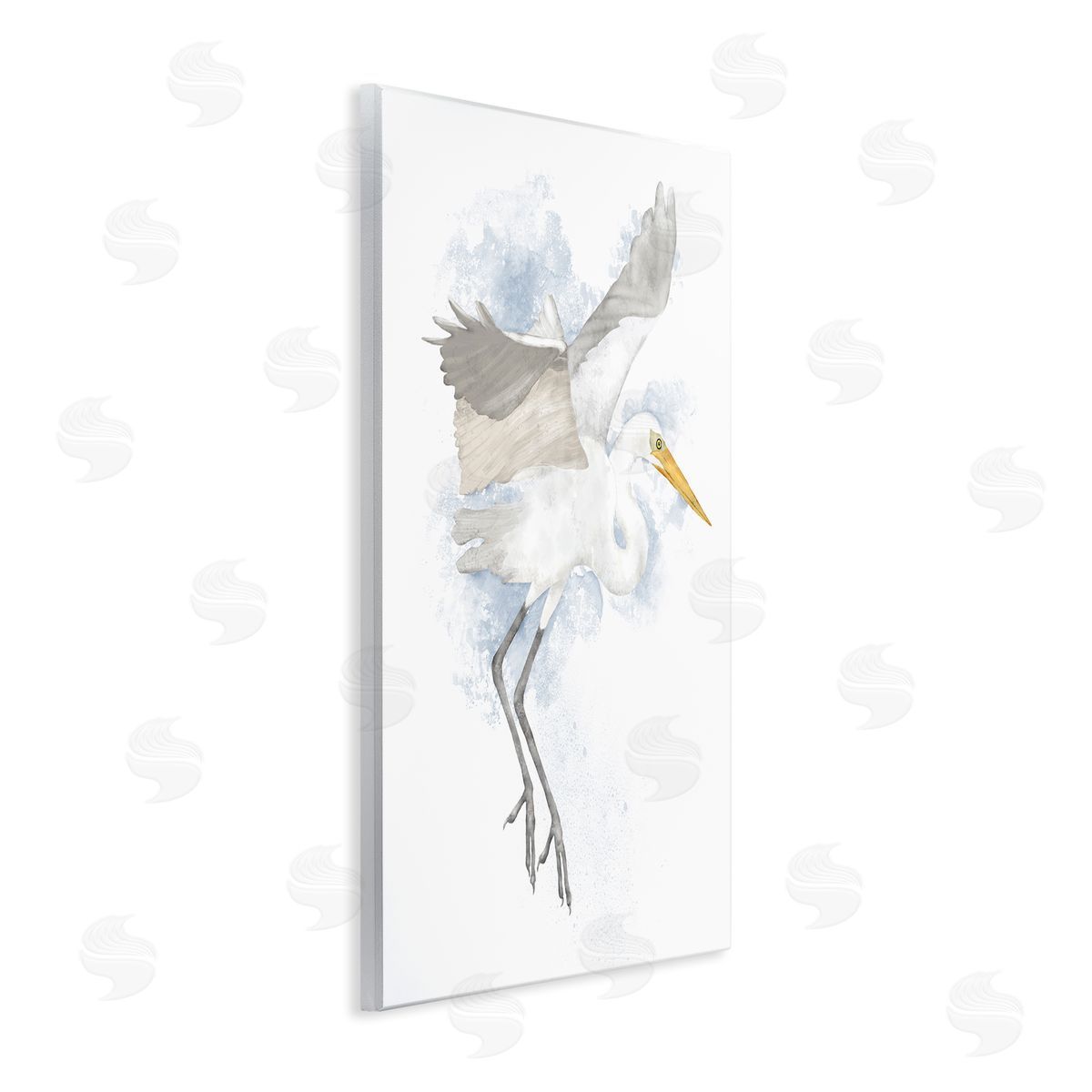 White Stork Open Wings Wood Plaque Wall Art, Home Decor by Jade Reynolds
