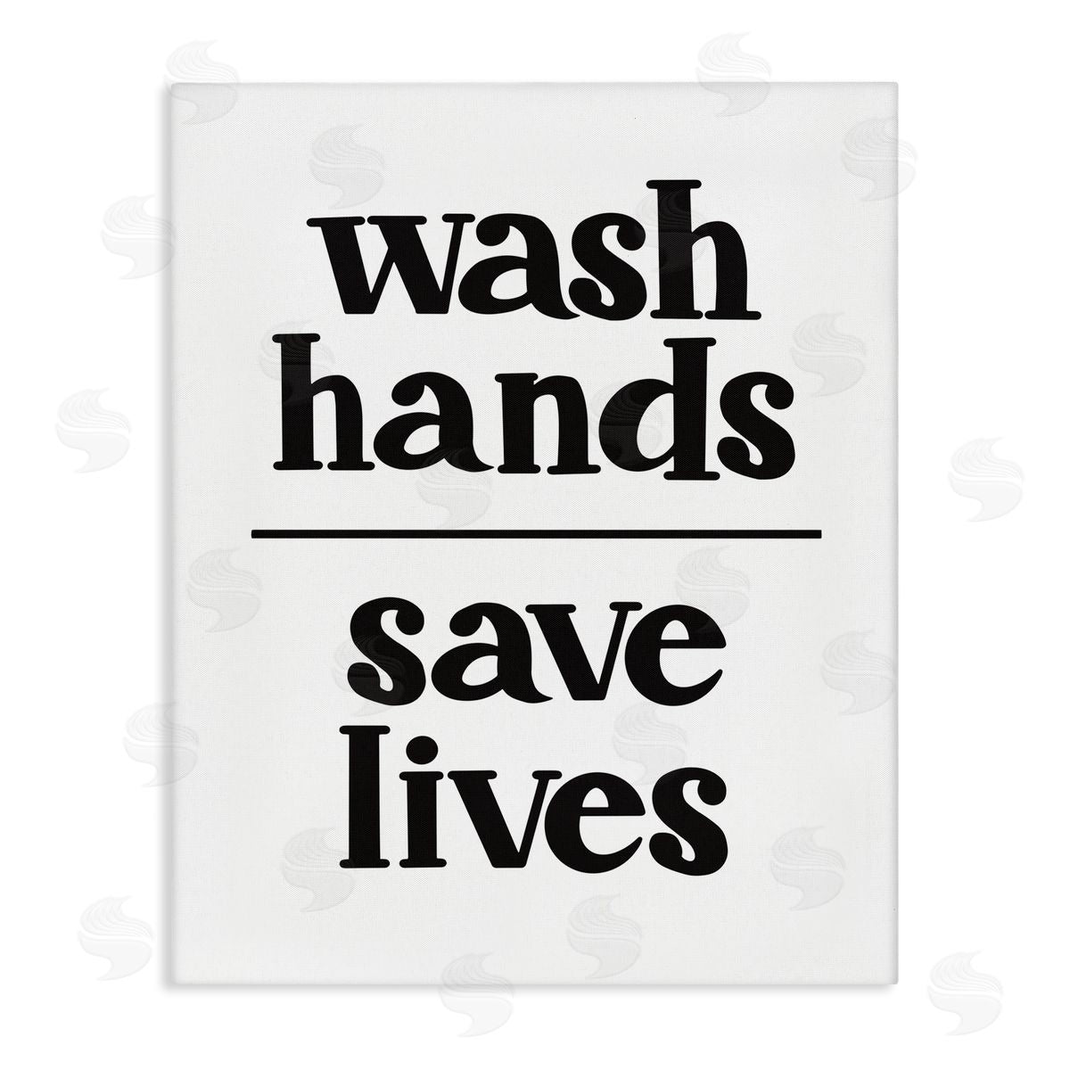 Wash Hands Save Lives Canvas Wall Art, Home Decor by Amanda Houston