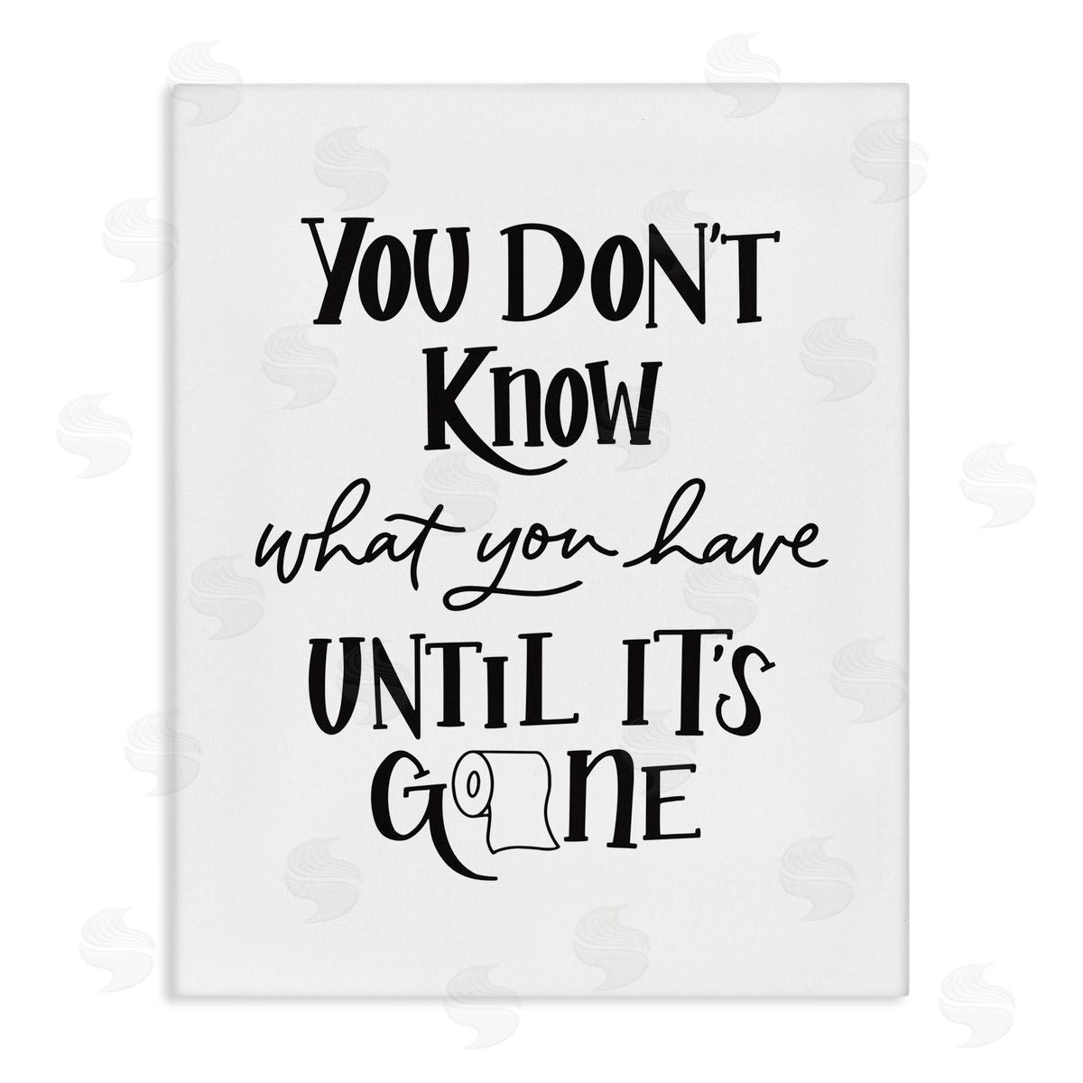 Until It's Gone Toilet Paper Canvas Wall Art, Home Decor by Amanda Houston