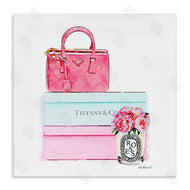 Amanda Greenwood | Pink Purse on Stacked Boxes