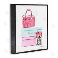 Amanda Greenwood | Pink Purse on Stacked Boxes