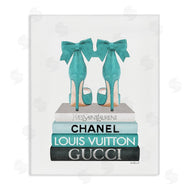 Amanda Greenwood | Turquoise Bow Heels on Books