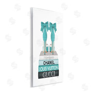 Amanda Greenwood | Turquoise Bow Heels on Books