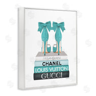 Amanda Greenwood | Turquoise Bow Heels on Books