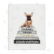 Amanda Greenwood | French Bulldog on Grey Bookstack