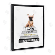 Amanda Greenwood | French Bulldog on Grey Bookstack