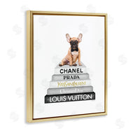Amanda Greenwood | French Bulldog on Grey Bookstack