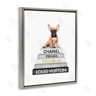 Amanda Greenwood | French Bulldog on Grey Bookstack