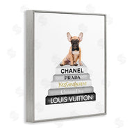Amanda Greenwood | French Bulldog on Grey Bookstack