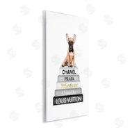 Amanda Greenwood | French Bulldog on Grey Bookstack