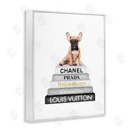 Amanda Greenwood | French Bulldog on Grey Bookstack