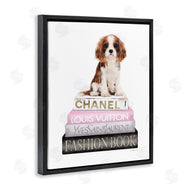 Amanda Greenwood | Spaniel Puppy Pink Fashion Bookstack
