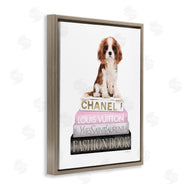 Amanda Greenwood | Spaniel Puppy Pink Fashion Bookstack