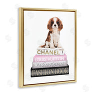 Amanda Greenwood | Spaniel Puppy Pink Fashion Bookstack