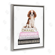 Amanda Greenwood | Spaniel Puppy Pink Fashion Bookstack