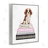 Amanda Greenwood | Spaniel Puppy Pink Fashion Bookstack