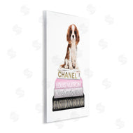 Amanda Greenwood | Spaniel Puppy Pink Fashion Bookstack
