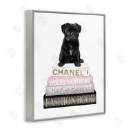 Amanda Greenwood | French Bulldog Pink Bookstack