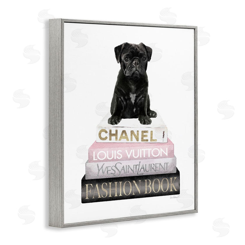 Amanda Greenwood | French Bulldog Pink Bookstack