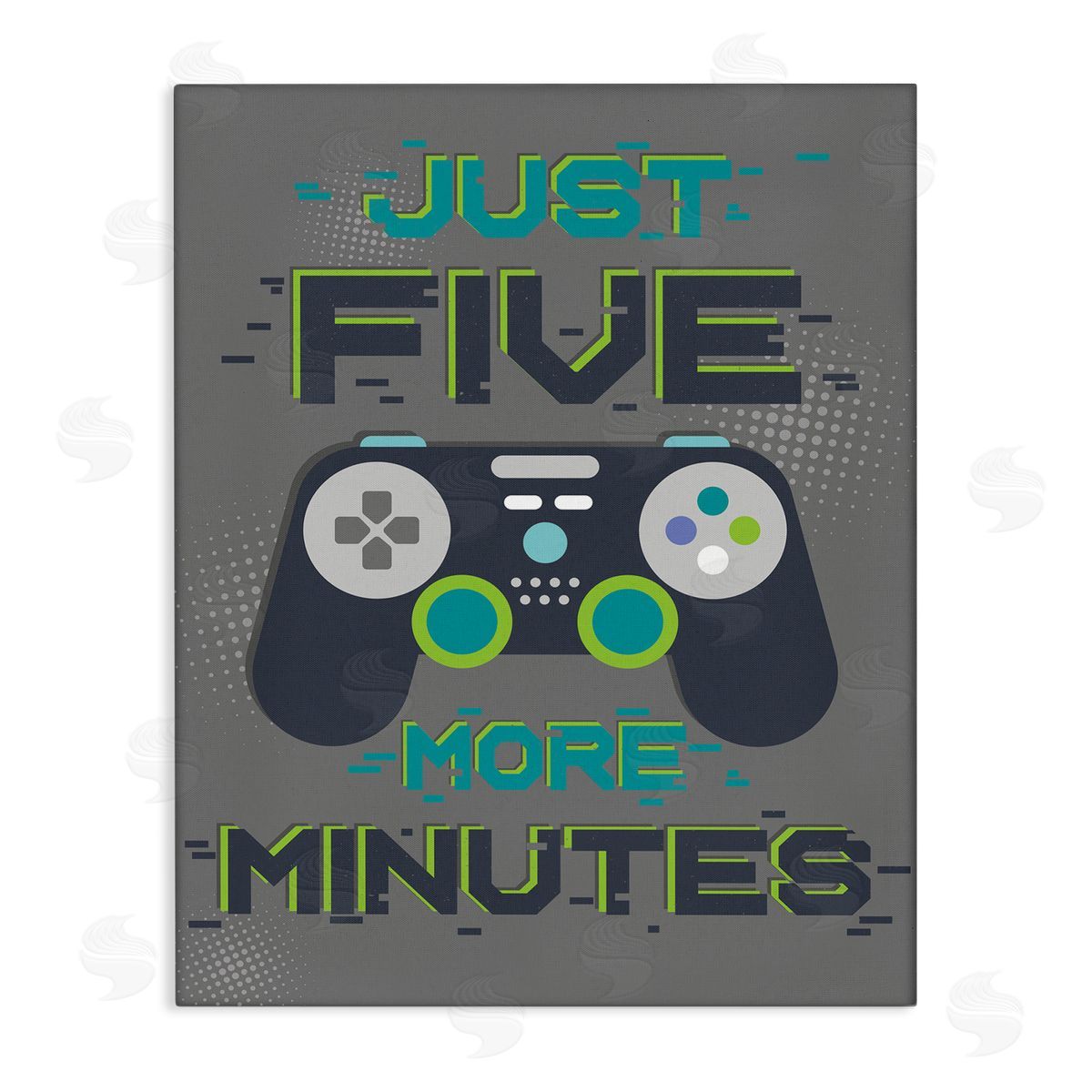 Five More Minutes Video Games Canvas Wall Art, Home Decor by Angela Nickeas