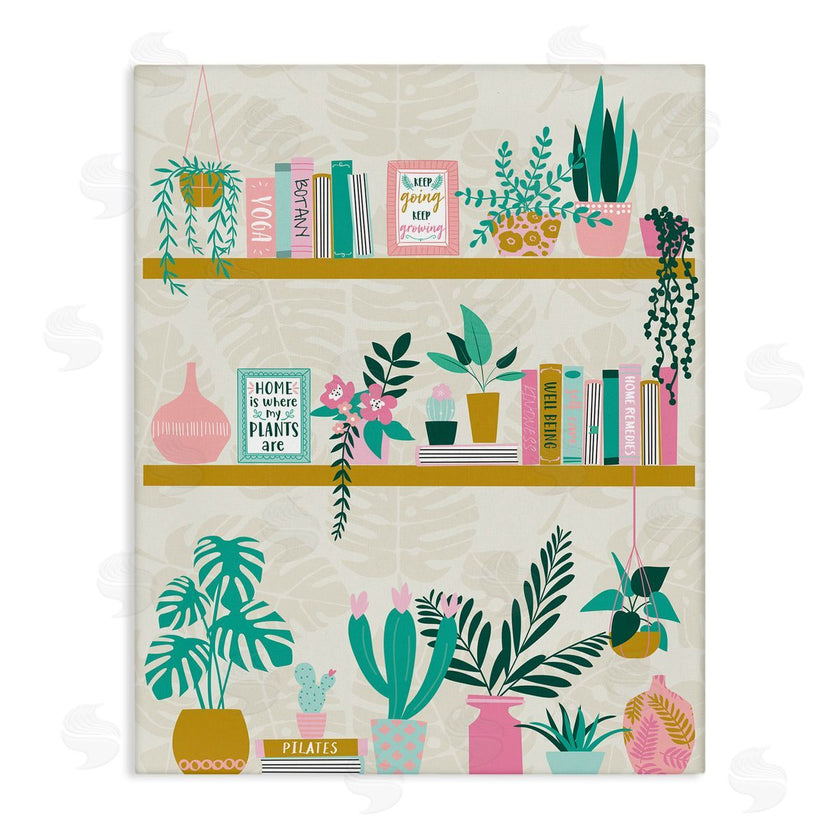 Angela Nickeas | Bookshelf with Chic Plants