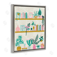 Angela Nickeas | Bookshelf with Chic Plants