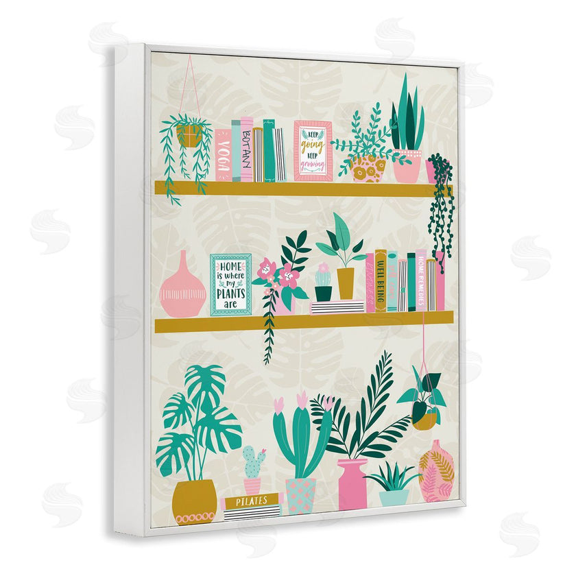 Angela Nickeas | Bookshelf with Chic Plants