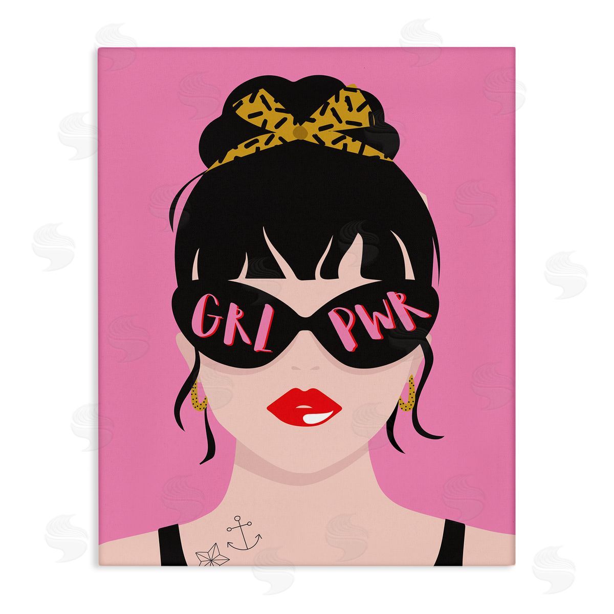 GRL PWR Punk Rock Canvas Wall Art, Home Decor by Angela Nickeas
