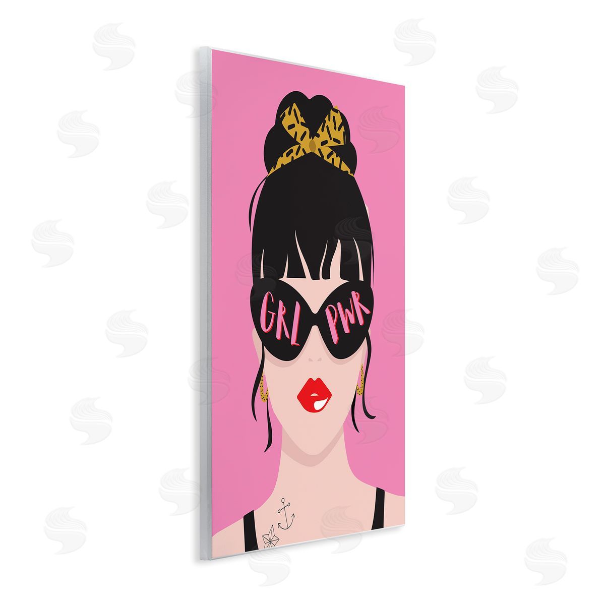 GRL PWR Punk Rock Wood Plaque Wall Art, Home Decor by Angela Nickeas