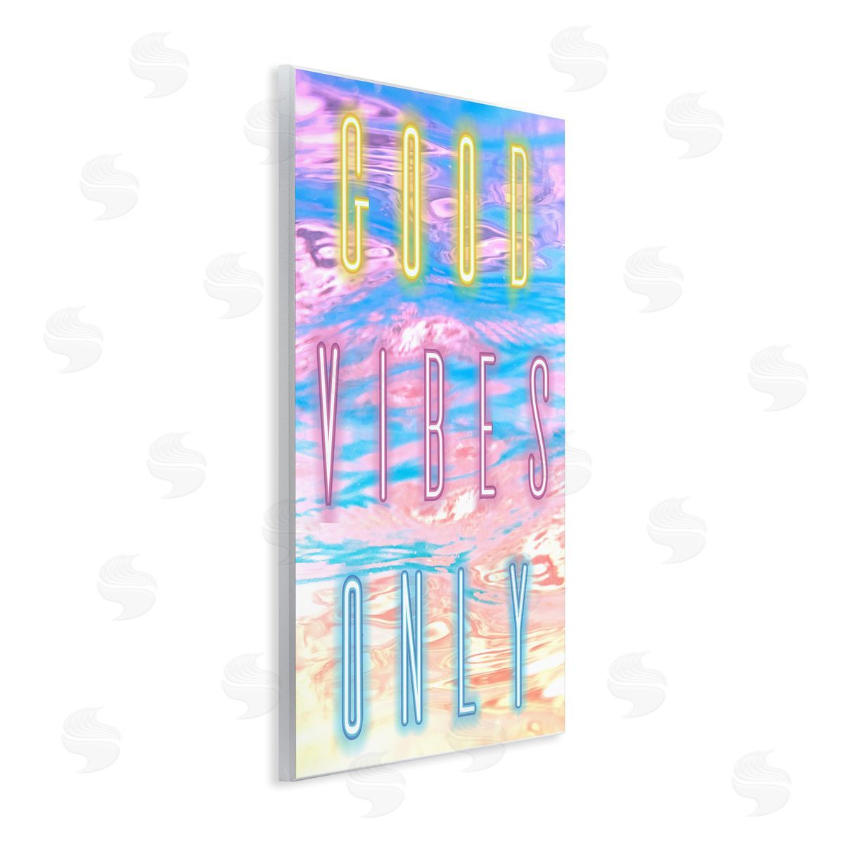 Good Vibes Only Neon Sky Wood Plaque Wall Art, Home Decor by Arrolynn Weiderhold