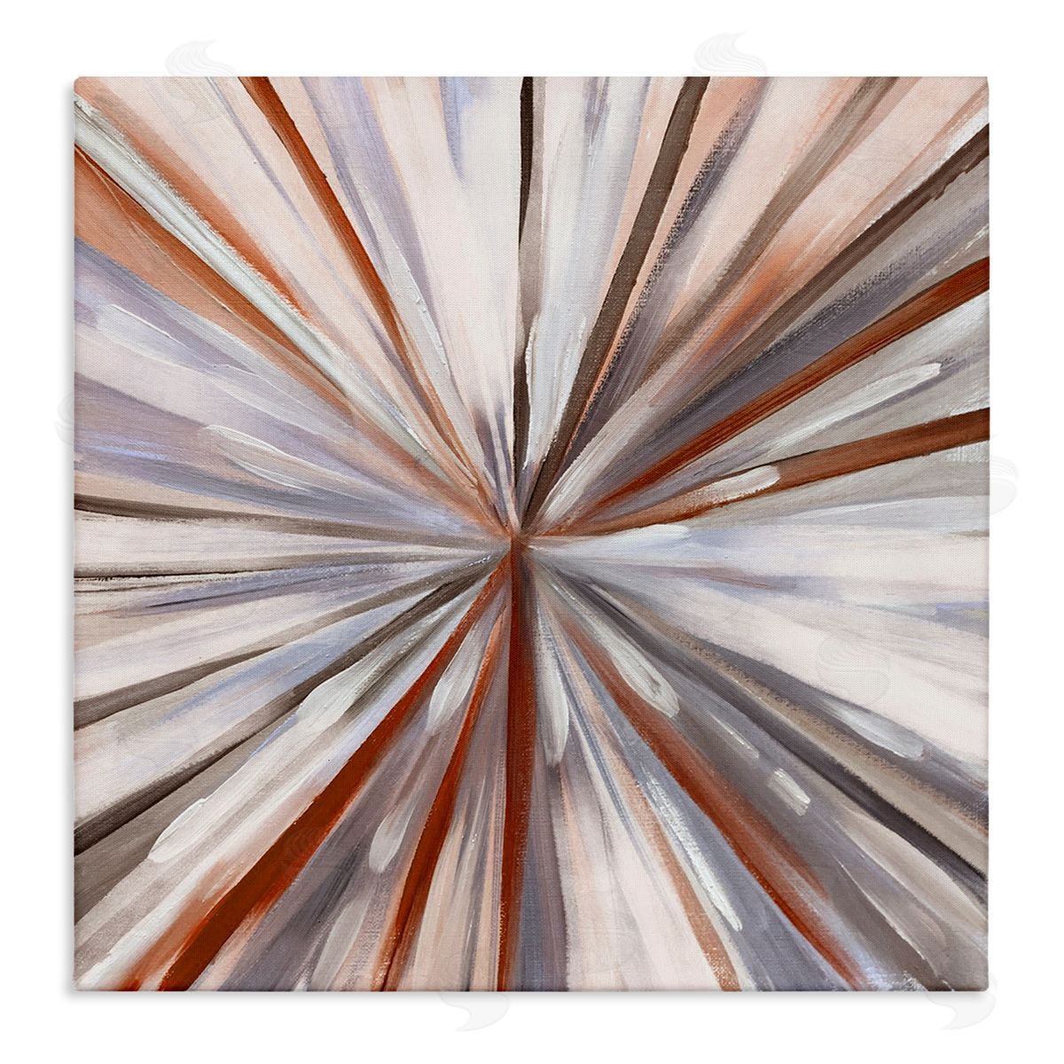 Warm Abstracted Spinning Lines Canvas Wall Art, Home Decor by Boho Studio