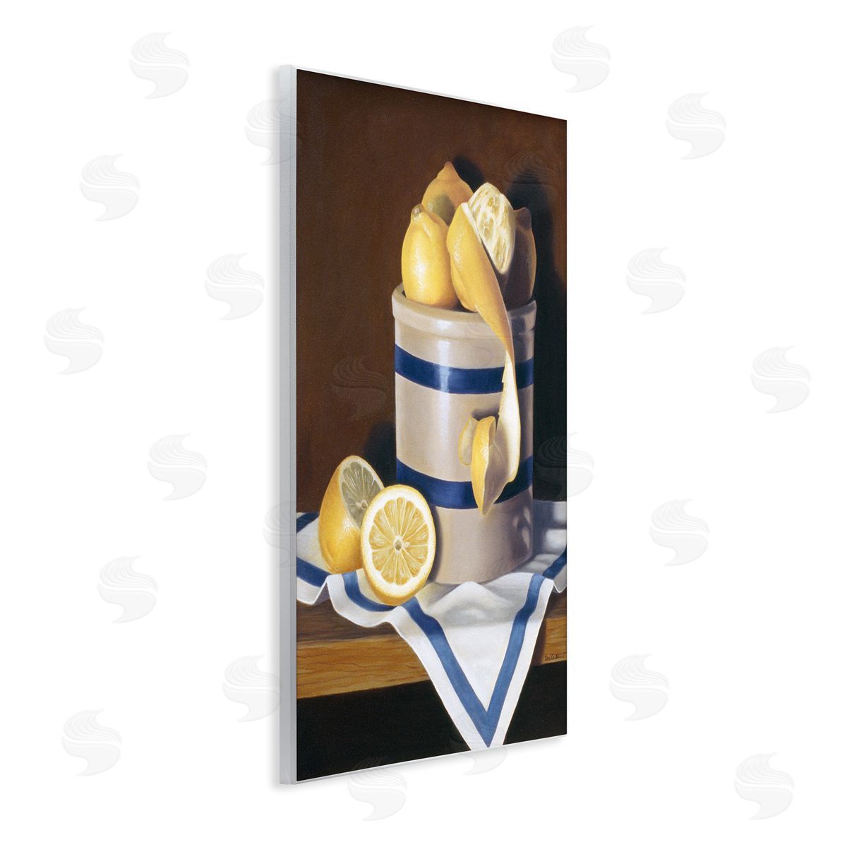 Lemon Peel in Jar Still-Life Wood Plaque Wall Art, Home Decor by Cecile Baird